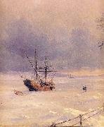 Frozen Bosphorus Under Snow Ivan Aivazovsky